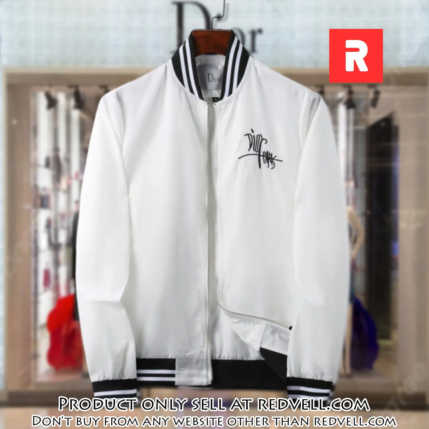 Dior luxury brand varsity zipper jacket vst1035 rv5513296